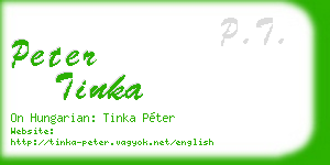 peter tinka business card